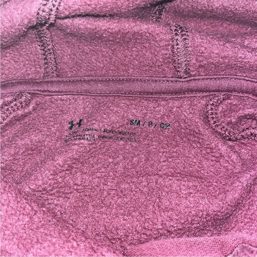 Under Armour Burgundy Fleece Hoodie - Picture 3 of 4